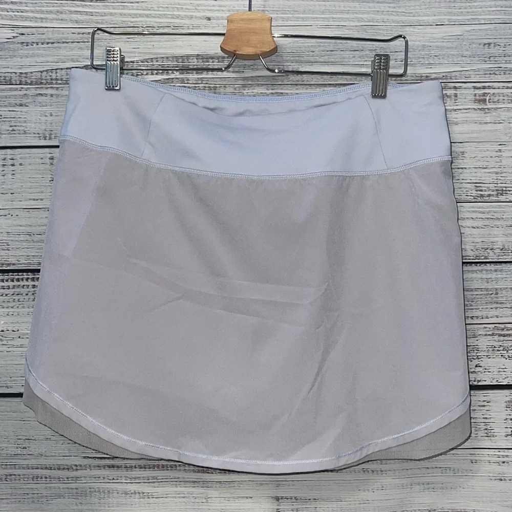 Calia by Carrie Underwood Tulip Hem Skort | Gray | Size Large - Picture 3 of 12